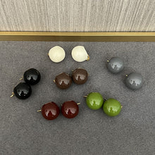 Load image into Gallery viewer, Simple Enamel Glaze Ball Hoop Earrings
