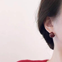 Load image into Gallery viewer, Simple Enamel Glaze Ball Hoop Earrings