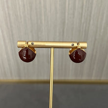 Load image into Gallery viewer, Simple Enamel Glaze Ball Hoop Earrings