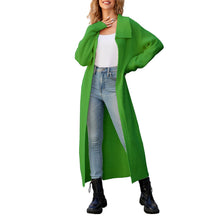 Load image into Gallery viewer, Solid Color Long Sleeve Long Knitted Cardigan
