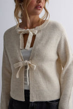 Load image into Gallery viewer, Loose Long Sleeve Lace-up Knitted Cardigan