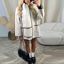 Load image into Gallery viewer, Color Block Pockets Long Sleeves Coat