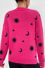 Load image into Gallery viewer, Jacquard Crew Neck Pullover Knitted Sweater