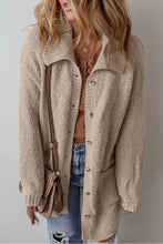 Load image into Gallery viewer, Simple Collared Button Up Long Cardigan with Pocket