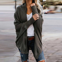 Load image into Gallery viewer, Loose Bat Sleeve Long Knitted Cardigan Sweater