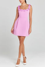 Load image into Gallery viewer, Sexy Round Neck Flower Pocket Princess Mini Dress