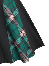 Load image into Gallery viewer, Vintage Gingham Pendulum Long Sleeve Dress