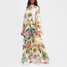 Load image into Gallery viewer, Stylish Floral Long Sleeves Loose Maxi Dress
