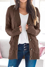 Load image into Gallery viewer, Casual Knitted Solid Color Button Down Chunky Outwear Cardigan