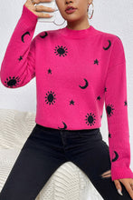 Load image into Gallery viewer, Jacquard Crew Neck Pullover Knitted Sweater