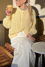 Load image into Gallery viewer, Crew Neck Button Cropped Cardigan