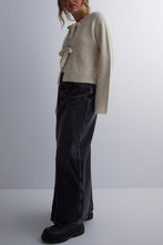 Load image into Gallery viewer, Loose Long Sleeve Lace-up Knitted Cardigan