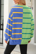 Load image into Gallery viewer, Striped Long-sleeved Pullover Fashionable Sweatshirt