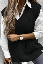 Load image into Gallery viewer, Fall Oversized Vest Knit Sweater Tank Pullover
