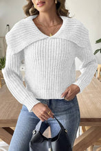 Load image into Gallery viewer, New Trend Design Lapel Sweater