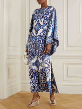 Load image into Gallery viewer, Retro Print Long Sleeves Loose Maxi Dress