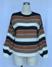 Load image into Gallery viewer, Stripped Long Sleeve Sweater