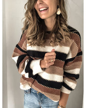 Load image into Gallery viewer, Stripped Long Sleeve Sweater