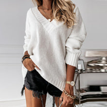 Load image into Gallery viewer, Simple White Long Sleeve Sweater