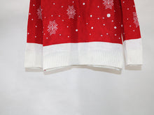 Load image into Gallery viewer, Red Reindeer Snow Sweater
