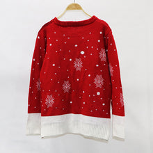 Load image into Gallery viewer, Red Reindeer Snow Sweater