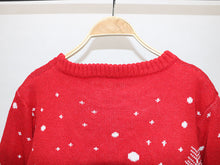 Load image into Gallery viewer, Red Reindeer Snow Sweater