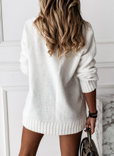 Load image into Gallery viewer, Simple White Long Sleeve Sweater