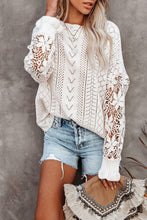 Load image into Gallery viewer, Classic Lace Patchwork Sweater