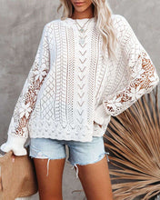 Load image into Gallery viewer, Classic Lace Patchwork Sweater