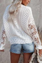 Load image into Gallery viewer, Classic Lace Patchwork Sweater
