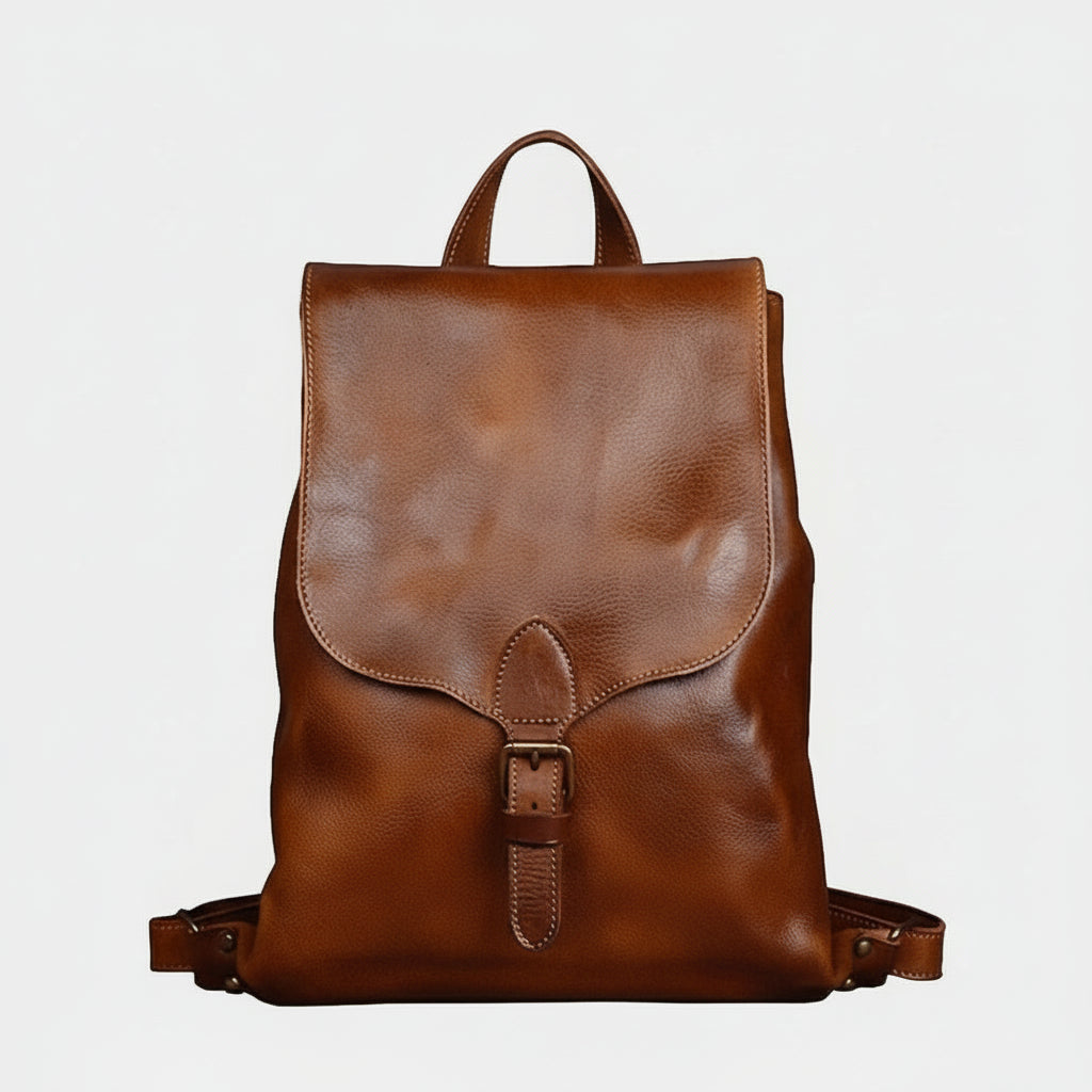 Classic Leather Laptop Backpack School Bag – Femme Finery Shop