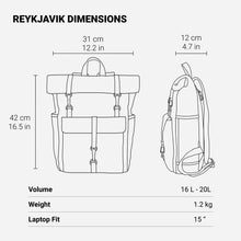 Load image into Gallery viewer, Retro Roll-top Canvas Backpack