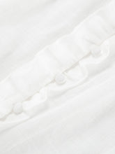 Load image into Gallery viewer, White Long Sleeves Buttons Down Tied Waist Mini Dress
