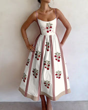 Load image into Gallery viewer, Floral Print Suspender Midi Dress
