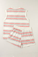 Load image into Gallery viewer, V-Neck Sleeveless Top and Drawstring Shorts Set
