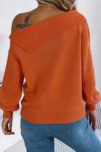 Load image into Gallery viewer, Casual One Shoulder Long Sleeve Knitted Sweater
