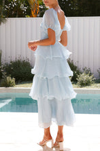 Load image into Gallery viewer, Classic Flounce Square Neck Tiered Midi Dress

