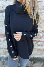 Load image into Gallery viewer, Casual Turtleneck Buttons Sweater
