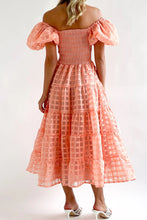 Load image into Gallery viewer, Sweet Elegant Mesh Off the Shoulder Midi Dress
