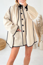 Load image into Gallery viewer, Color Block Pockets Long Sleeves Coat
