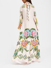 Load image into Gallery viewer, Stylish Floral Long Sleeves Loose Maxi Dress

