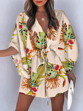 Load image into Gallery viewer, Chic Printed Batwing Sleeves Mini Dress
