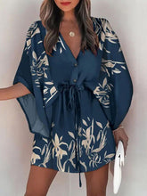Load image into Gallery viewer, Chic Printed Batwing Sleeves Mini Dress
