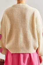 Load image into Gallery viewer, Sweet Beige Strawberry V-neck Cardigan Sweater
