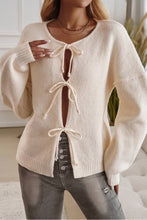 Load image into Gallery viewer, Apricot Casual Loose Tied Cardigan Sweater
