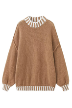 Load image into Gallery viewer, Loose and Slim Soft Long-sleeved Stitched Knit Sweater
