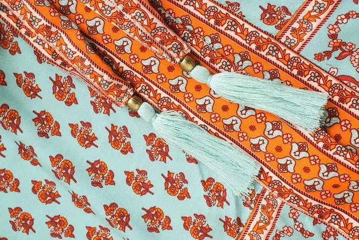 Boho Floral Patterns Kimono Cover Up