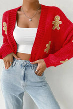 Load image into Gallery viewer, Casual Cookie Man Pattern Knitted Cardigan

