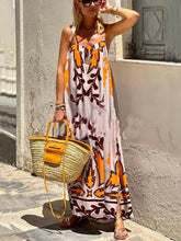 Load image into Gallery viewer, Casual Spaghetti Straps Print Maxi Dress
