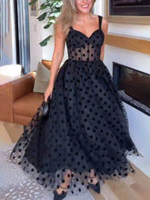 Load image into Gallery viewer, Perfect Polka Dot Sweetheart Tulle Midi Dress
